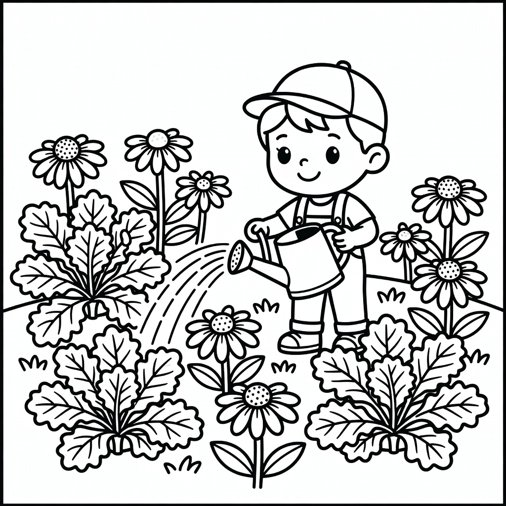 Garden coloring page