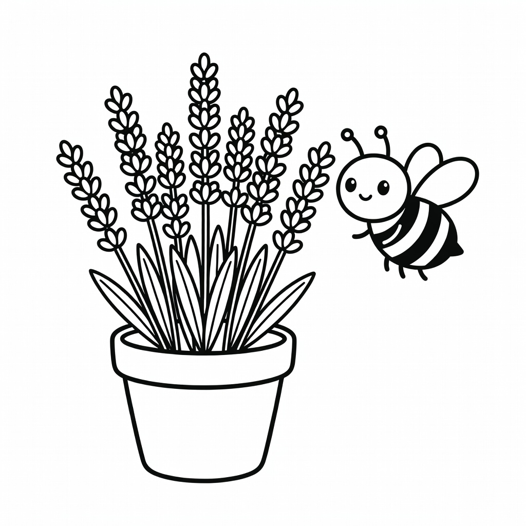 Lavender coloring page